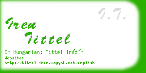 iren tittel business card